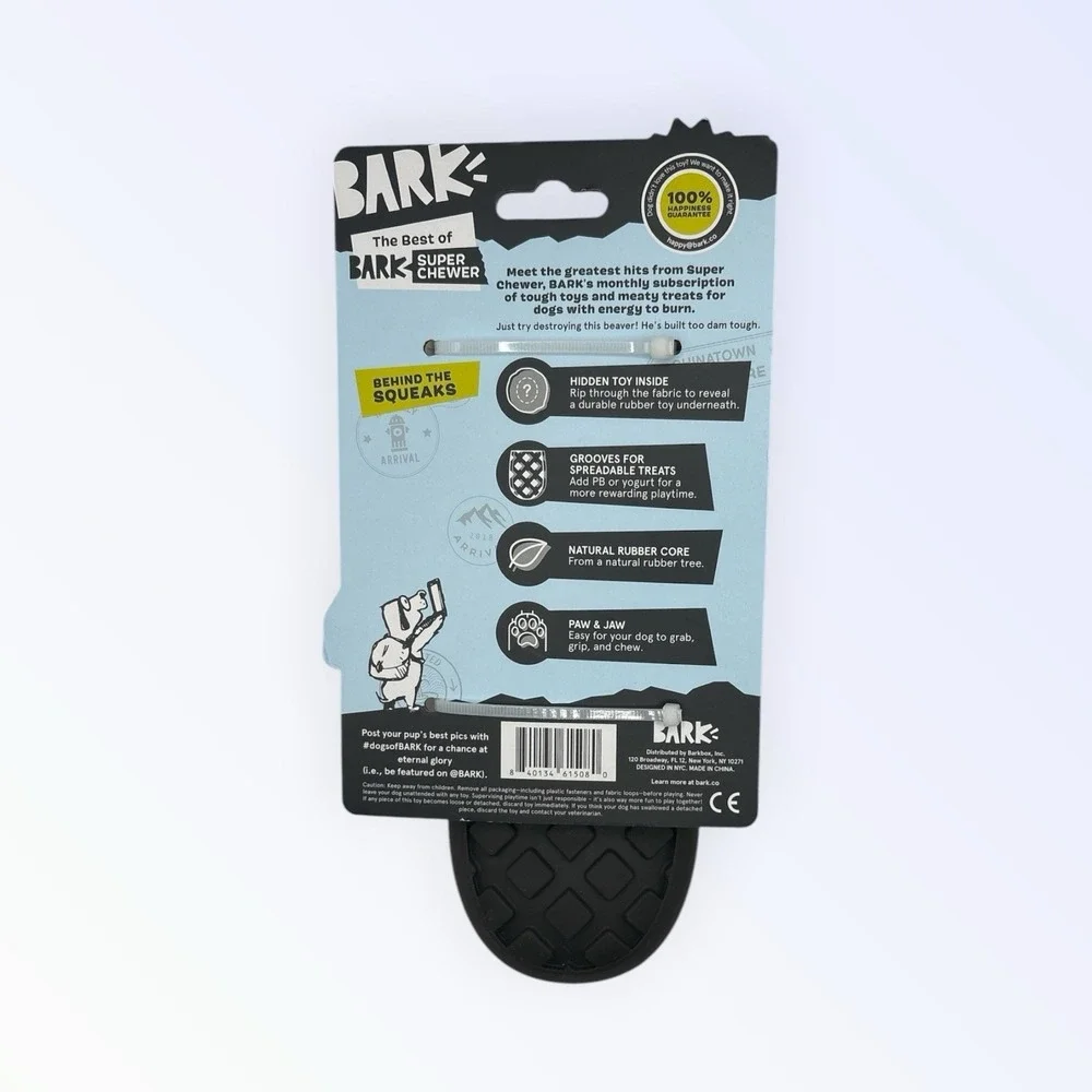 Bark box P.B. Beaver Dog Toy M/L RIP & REVEAL NEW!!